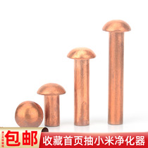 Copper rivet solid round head rivet M2M2 5M3M4M5M6M8 copper semicircular hair nail Yuan cap pan head rivet
