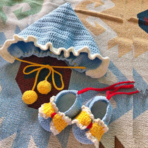 rlk Baby shoes hat baby suit diy material pack Hand crochet milk cotton wool thread send tutorial