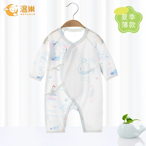 Хлопковый комбинезон для новорожденных для младенца, детское летнее боди