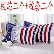 2021 new pillow Pillow Pair single adult feather velvet hotel home student with pillowcase set