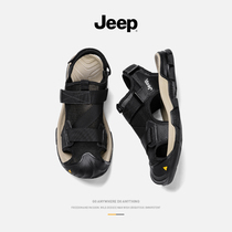 jeep gip kit Baotou sandals mens summer outwear sports soft bottom mens car driving casual mens beach holes shoes