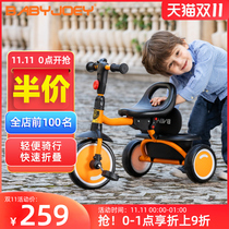 New British Babyjoey childrens three-wheeled bicycle baby folding 1-3-5 years old bicycle stroller
