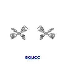 GOLICC metal bow earrings female summer 2021 New Tide earrings cold wind hip hop earrings