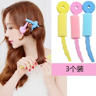 Dont hurt hair DIY self-service sponge curling artifact sleep curl stick lazy pear flower head curler hair salon tool