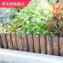 Anti-corrosion wood fence outdoor courtyard garden small fence outdoor flower bed decoration wooden pile guardrail solid wood ground fence