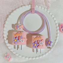 Applicable iPhone13 mobile phone data line protective sleeve 20w cartoon fox apple 11promax charger tangles
