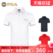 USA PGA 2021 Summer Golf Clothing Mens Short Sleeve T-shirt Stretch Fabric Fashion Mens Top