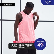 ZONEID 2020 new printed basic vest mens loose sports breathable quick-drying basketball waistcoat training suit