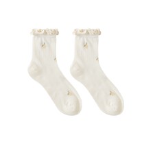 Moon Sox Summer thin section pure cotton mesh breathable suction sweating maternal postnatal special pine mouth sleep pregnant woman sock spring autumn