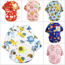 Dog clothes autumn and winter new pet clothes Fairy tale stamp series velvet cartoon two-legged sweater