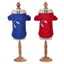 New pet clothes big mouth fish cotton coat plus velvet warm dog clothes cute dog clothing
