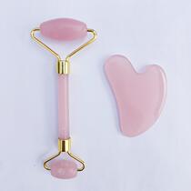 Facial beauty massage Pai heart-shaped facial scraping synthetic beeswax resin Crystal non-jade roller