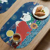 Gift collection Day style Cat Heat Insulation Mat anti-burn and heat resistant Home Western Dining Mat silicone table Table Cushion Cup Mat
