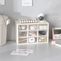 Home student dormitory dust-proof nine-grid small drawer jewelry storage box desktop stationery jewelry storage