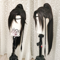 Jiuqing Tang mouth Xiao Cian cos wig Xiao Chiye will enter the wine Shen Lanzhou ancient costume beauty sharp ink burning cos cos