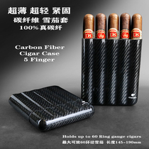 Gao Xiba cigar box light and thin carbon fiber travel portable cigar moisturizer set 5-pack cigar box
