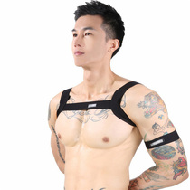 Mens big bondage chest strap sexy shoulder strap fitness elastic belt sex plastic body Fashion Fashion mens passionate underwear gay