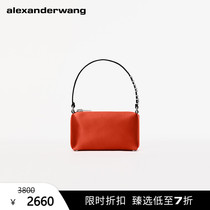 (Limited time discount)Ms Alexander Wang brand logo heiress satin handbag bright red