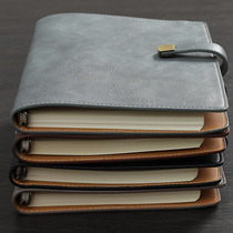 a5 Business Loose-leaf Notebook Removable Office Soft Leather Work Notepad Small Fresh and Simple College Student Grid Blank Cornell Diary Meeting Record Book Custom Printed logo