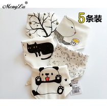 Baby triangular towel pure cotton saliva towel male and female boy 0-1-3-6 years old by button baby enclosure mouth spring and summer increased number A class