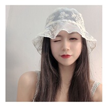 Summer goddess lace breathable thin fishermans hat childrens net red street photo fashion Korean version of wild summer basin hat