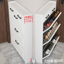 Ultra-thin shoe cabinet 2021 new home door dump type 17cm with drawer large capacity storage simple shoe rack