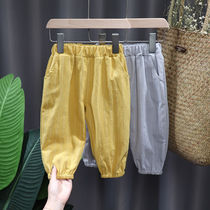 Loose tide 2021 baby anti mosquito pants summer thin bloomers ankle-length pants childrens clothing boys summer children handsome