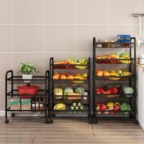 Wheels move vegetables square hanging wall vegetable basket whole rack East and west retro plastic hanging one-piece wall rectangular square