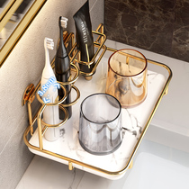 Toothbrush Shelf Wall-mounted Toilet Wash Terrace Free to punch Electric dental cup Bathroom Gargling Cup containing suit