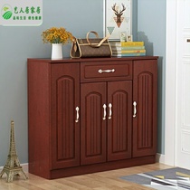 European-style shoe cabinet solid wood household doorway simple modern economical foyer cabinet storage large-capacity entrance porch cabinet