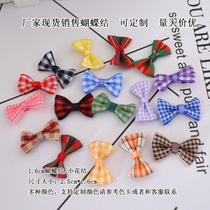 1 6cm plaid bow ribbon small bow tie childrens clothing accessories DIY jewelry gift shoes decoration accessories