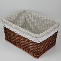 Sundry storage basket bamboo basket personality storage basket rattan pastoral clothes basket clothes shelf beautiful White