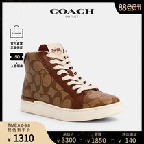(Snapped up immediately)COACH COACH OLE womens shoes CLIP high-top sneakers