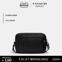 (4000-800)COACH Ole Mens Bag Simple Mini EDGE Pocket shoulder bag Black