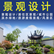 Landscape design courtyard garden aerial view grass map master scheme 3d renderings