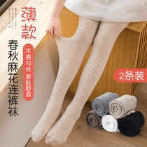 Girls pantyhose Spring and Autumn Thin Mid-Big Child Cotton Cotton Siamese Baby stockings