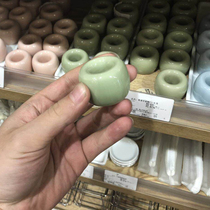 Welfare Japanese Creative Ceramic Holder Toe Holder hipster Couple Toothbrush Base Simple Luxury