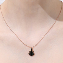 Huayang natural jade necklace female sterling silver to send girlfriend inlaid ink Cui tide gift with certificate life safe pendant