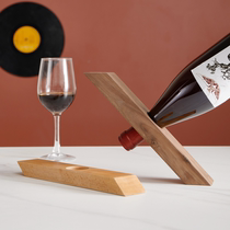 Personality Creative Red Wine Rack Pendulum solid wood Nordic minimalist wine Show Wine Shelves Sub Wine Bottle Holder