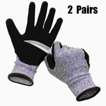 Anti-mowing 5-level dip gel Ding clear PU gloves abrasion resistant anti-puncture kitchen garden woodworking anti-cutting gloves