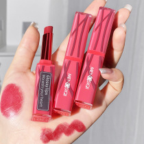 Carrot color lipstick for women moisturizing matte matte hummus color does not fade Waterproof non-stick cup pork liver color red brown
