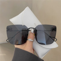 2022 New Frameless Sunglasses Mens Face Round Face Slim Sunglasses Womens Summer Sun Protection UV Rays