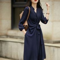 Daily vacation style commuter exquisite 2021 summer new goddess lace-up open buckle three-point sleeve shirt skirt female(