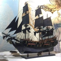 Black Pearl Caribbean Pirate Ship Model Craft Ship Simulation Wooden Boat Solid Wood Sailing Vintage Pendings Gift