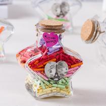 Star Wishing Bottle Thousand Paper Crane Bottle Love Pill Storage Bottle Cork Wishing Bottle Glass Bottle Ocean Bottle