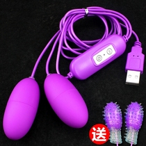 USB Direct Jump Egg Female with Mute Power Vibration Volume Double Jumping Egg Maturitor Men Up Sexual Supplies