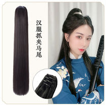 Tiger mouth grab clip ponytail straight hair female claw clip style Hanfu hair bag men ancient wind wig hair bun COS Film and Television Costume
