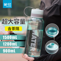 Camellia Super capacity plastic water Cup for men and women portable water bottle space Cup outdoor sports large and medium small kettle