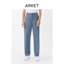 ARKET womens dress light and thin blend high waist narrow footed suit long pants 2022 early spring new 1011136001