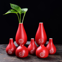 Wedding Red Vase Wedding Dining Room Decoration Table New Wedding Home Day With Ceramic Flowers Interwedding House Arrangement Pendulum